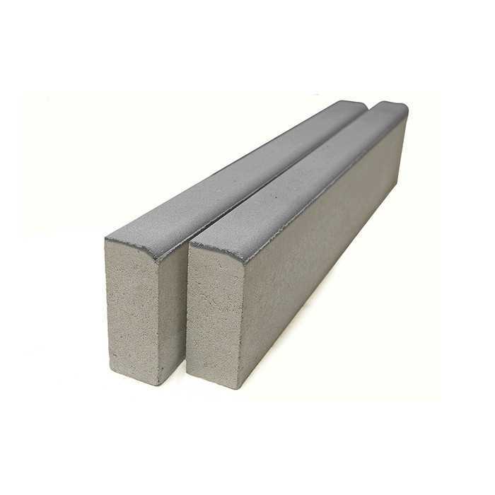 Тротуарный бордюр BRAER БР 100.20.8 серый, 1000х80х200 мм